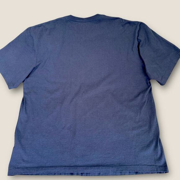 Carhartt Mens Short Sleeve Loose Fit Pocket T Shirt Crew Neck Size 2XL Dark Navy - Picture 2 of 10